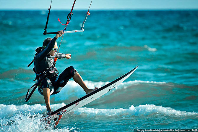 Кайтеры на черноморском побережье